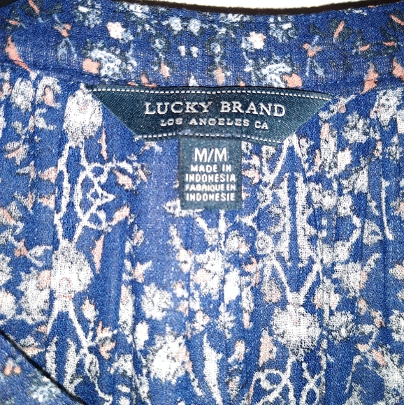 Lucky jeans floral print peasant top - Picture 4 of 4